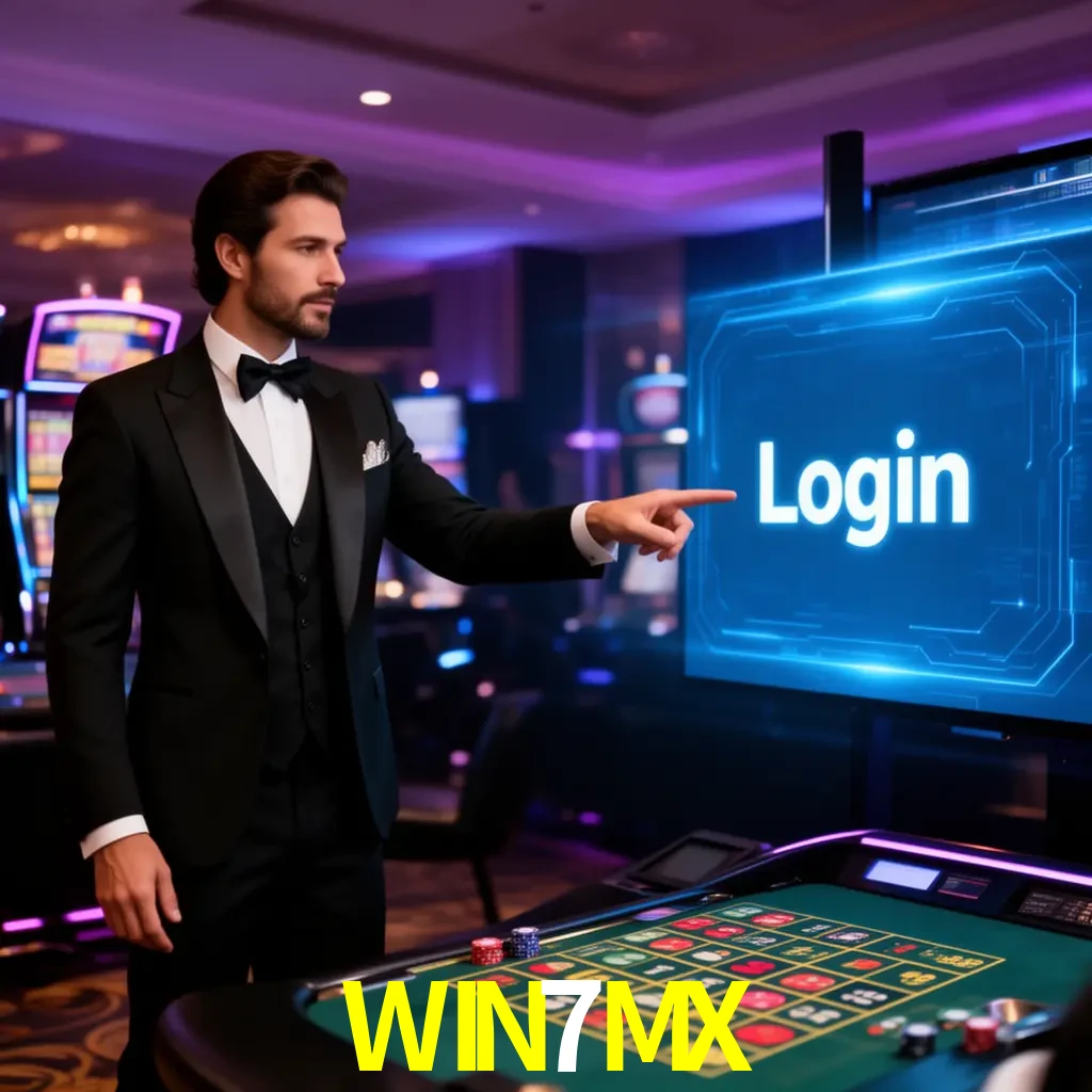 WIN7MX Login - OTP, cuenta y soporte Pantalla WIN7MX Login con OTP, contraseña, cuenta segura y soporte móvil